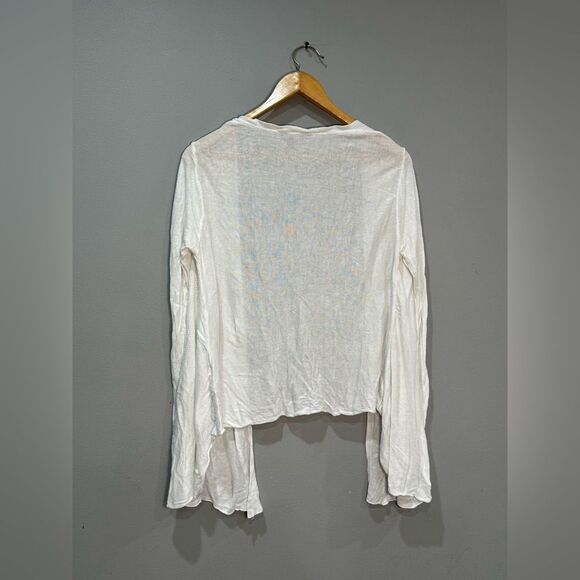 White Simply Vera Open Sweater Size L VGUC - Picture 4 of 7